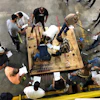 A demonstration of maintenance, repair, rehabilitation, and strengthening of a structure.