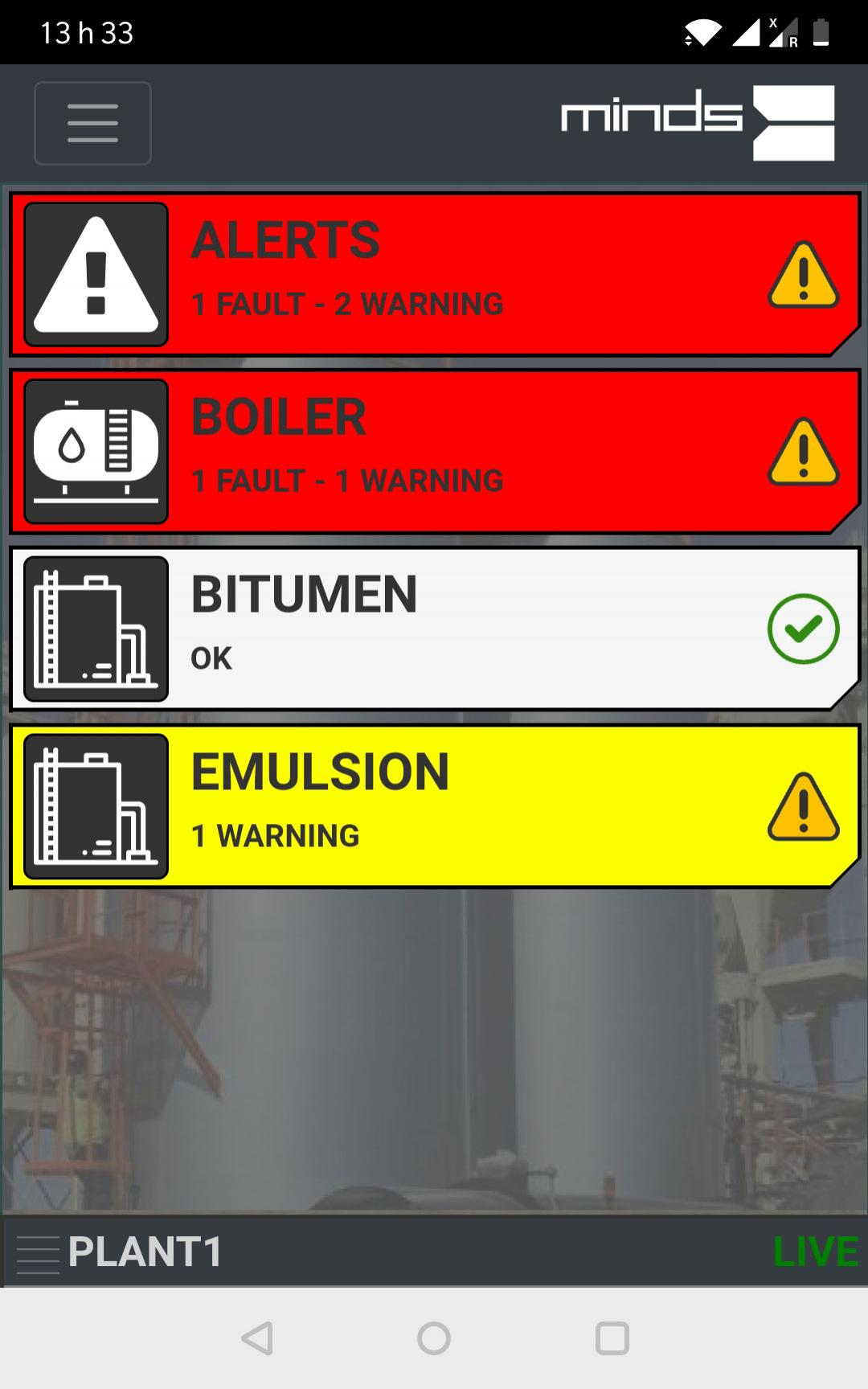 Minds Tank Farm Dashboard
