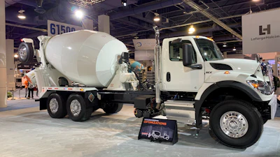 The International HV50B mixer package removes over 1,000 lbs. of weight from the vehicle, with engineering optimizations that allow drivers to haul up to 9.75 cu. yds. of concrete while staying under 66,000 lbs. GVW.