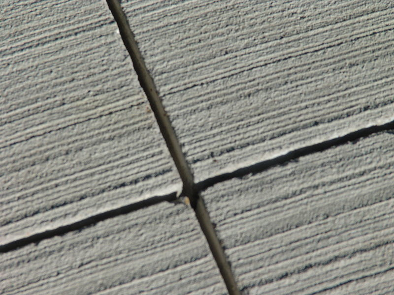 Concrete control joint.