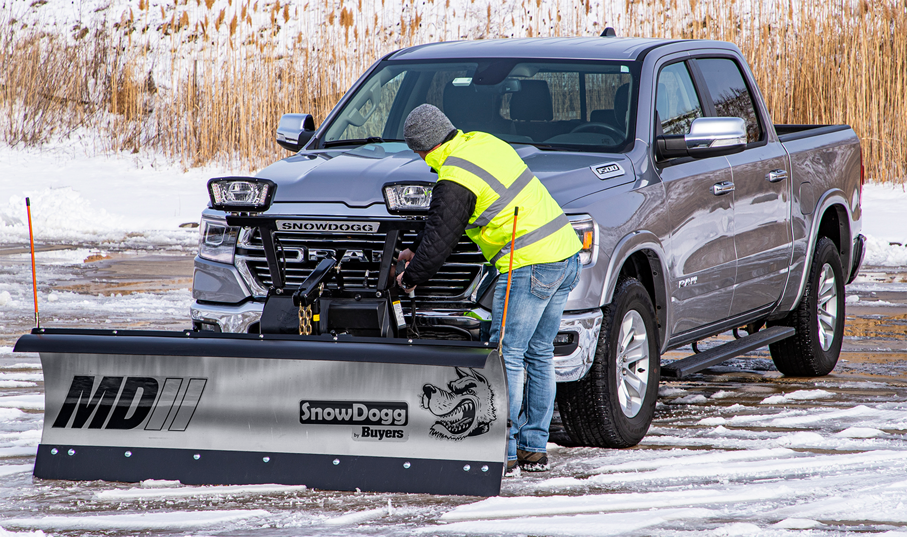 Buyers Products' RapidLink attachment system, that is designed so users can mount or dismount their plow quickly, is now available on its full line of plows.