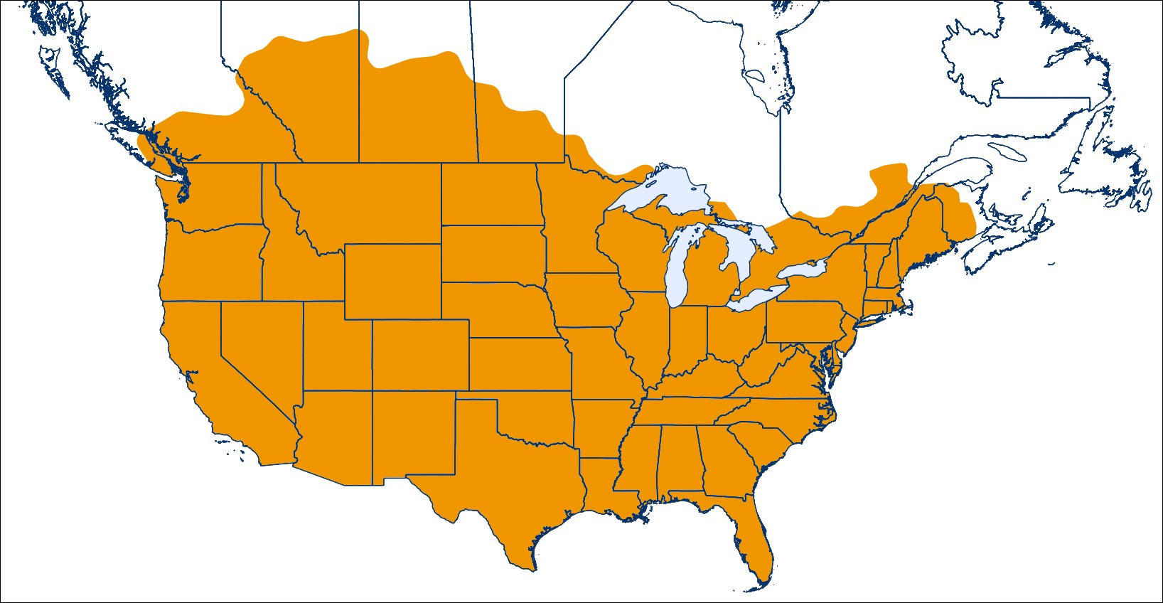 Trimble’s CenterPoint RTX U.S. and Canada coverage map.