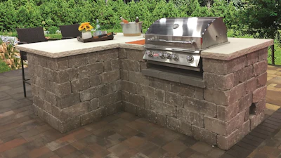Keystone Stonegate No Cut Design L Shaped Grill Station (002)