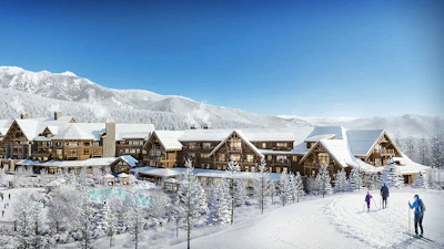 Artist's rendition of the Montage Residences Big Sky scheduled to open in 2021 in Montana's Spanish Peaks Mountain Club.