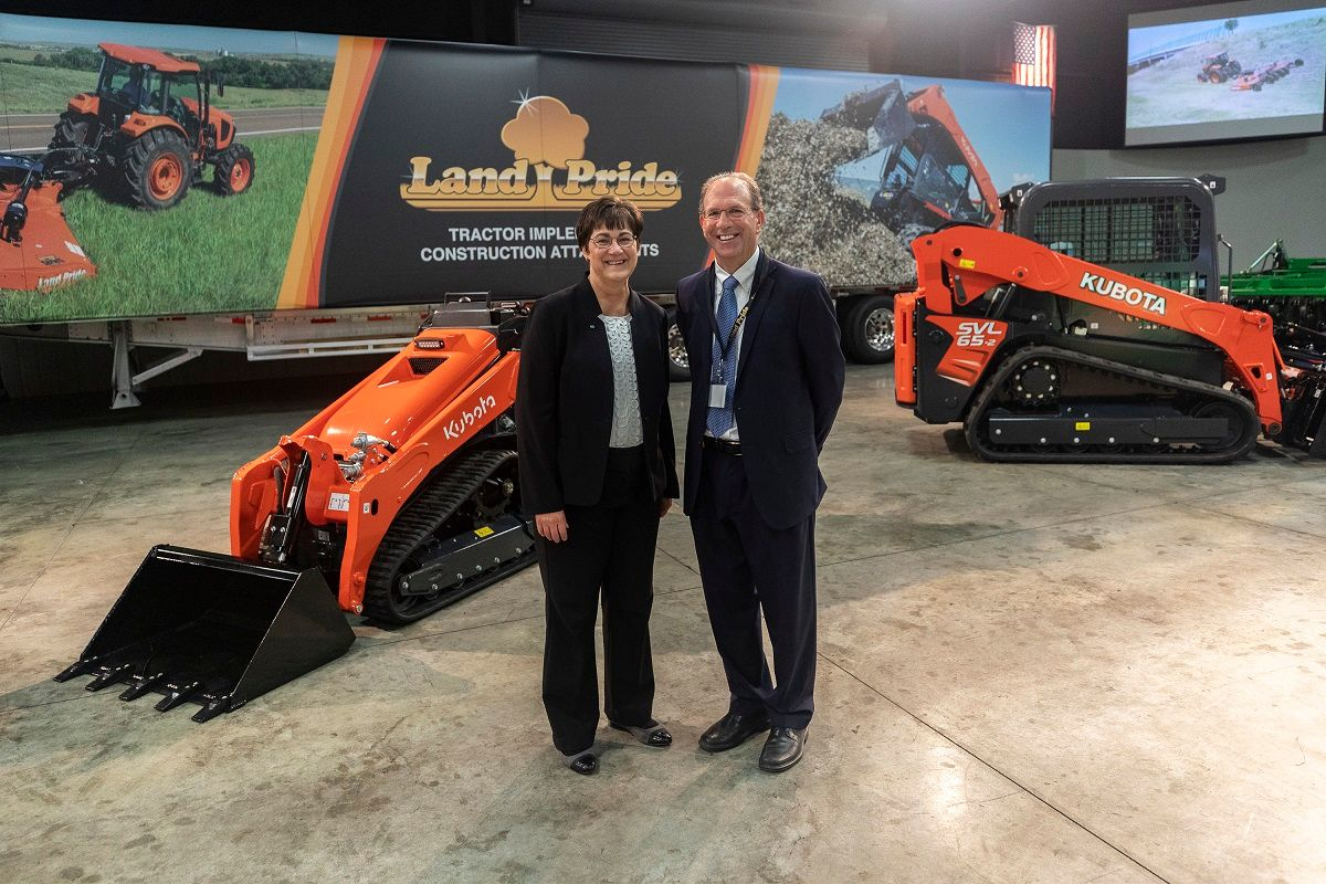 Linda Salem, president & CEO of Great Plains Manufacturing, Inc., and John Quinley, president of Land Pride.