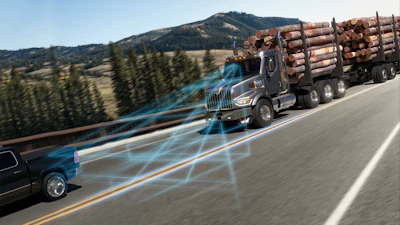 ABA5 detects distance and speed to moving and stationary objects in the driving path of the 49X and determines if warning or automated braking is necessary. The system works down to 5 mph, making it ideal for busy jobsites and in congested urban areas.