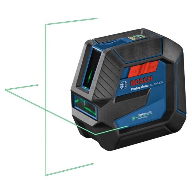 Bosch GLL100-40G Green-Beam Self-Leveling Cross-Line Laser