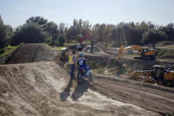 Three contractors teamed up to construct a practice track with modern machine control technology for professional motocross riders.