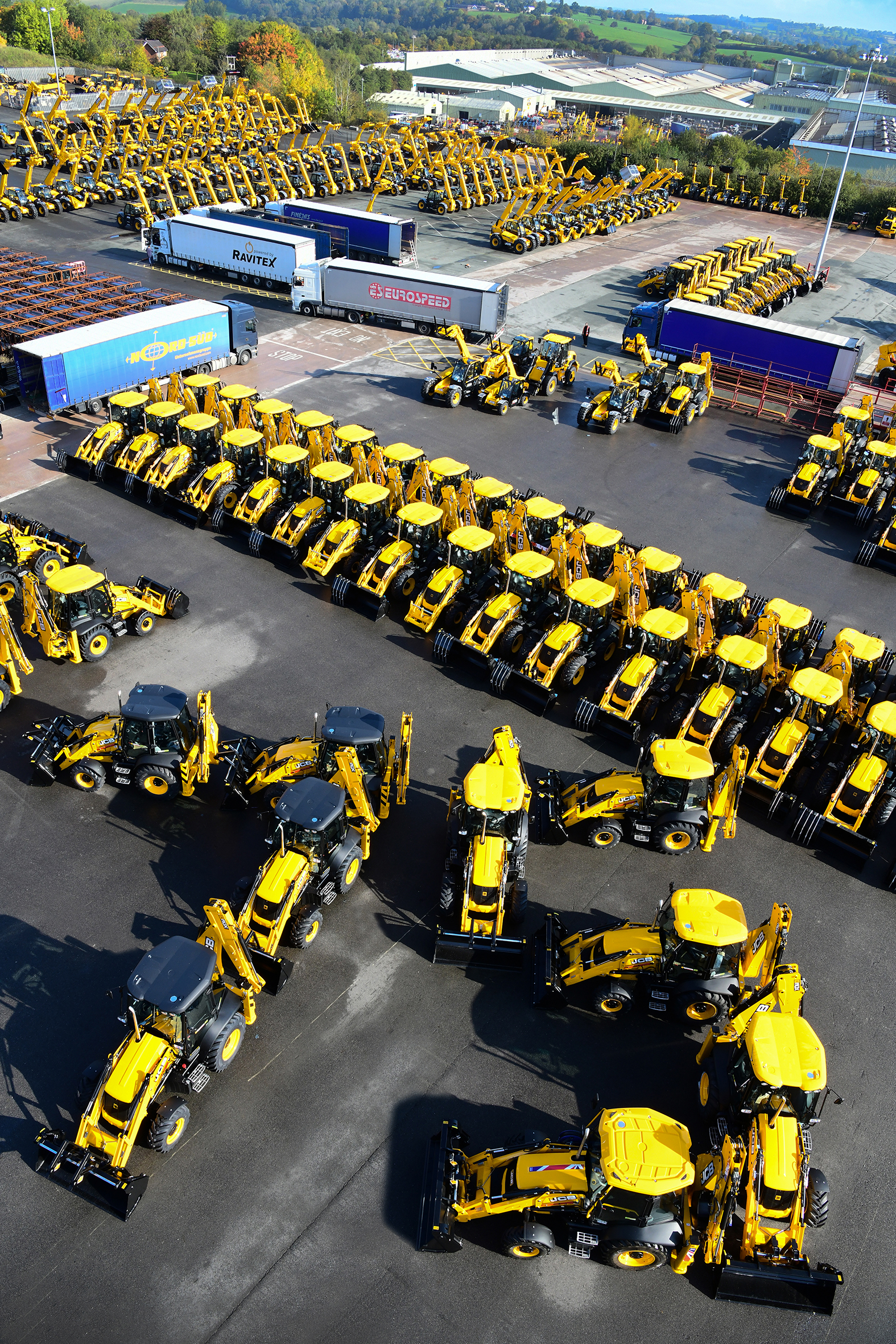 2020 - JCB machines spell out the signifcant milestone