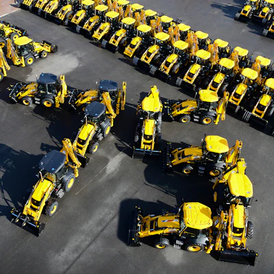 2020 - JCB machines spell out the signifcant milestone