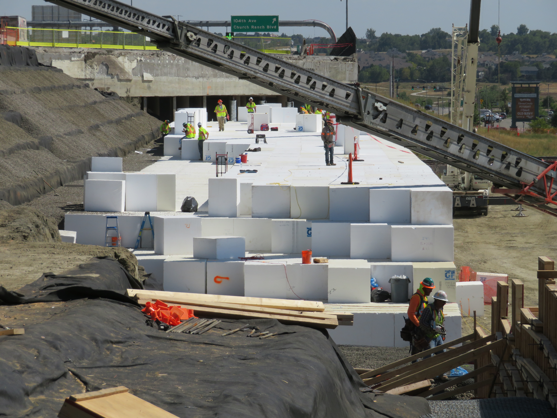Insulfoam Geofoam Placement on CDOT US36