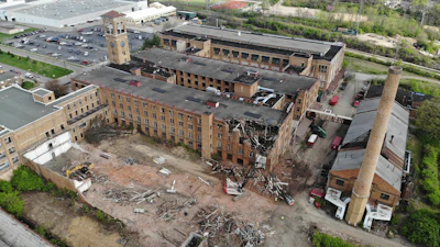 O’Rourke Wrecking Company abates and demolishes the former United States Playing Card Company world headquarters.