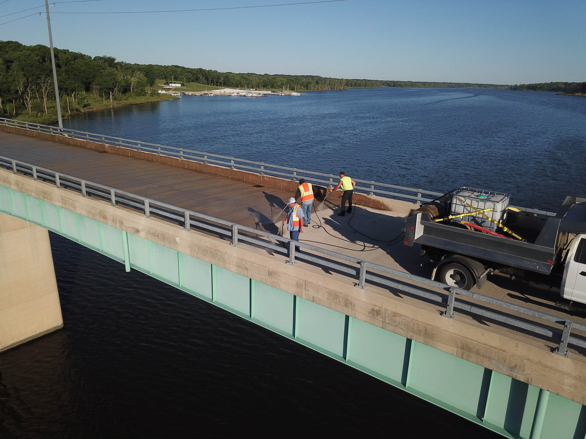 PoreShield Being Applied to a Bridge in Indiana