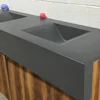 A vanity made with GFRC.