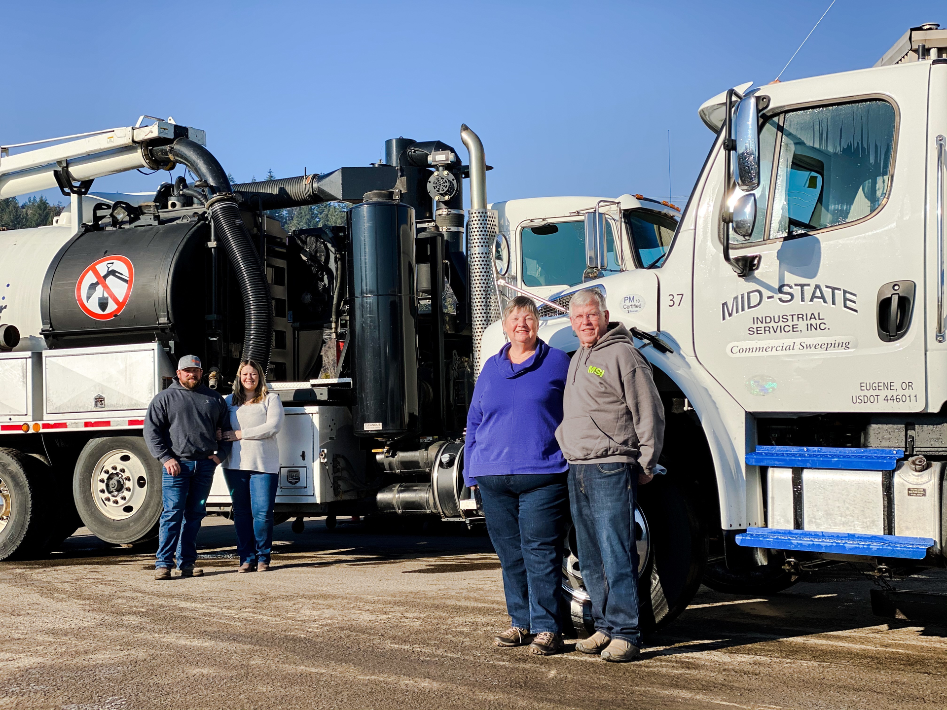 The Mid-State Industrial Services management team (from left) Cindi Olsen, office manager; Blake Olsen, general manager; Jim and Debbie Dodson, owners.