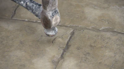 Repairing Stamped Concrete - Hammer