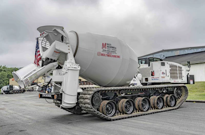 The mixer body was designed by McNeilus to maximize payload and create an easy mounting process to the chassis. The hydraulic components were customized and hydraulic routings were designed to fit the chassis.