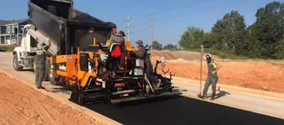 Starting the pull at the right depth is an important step while paving.
