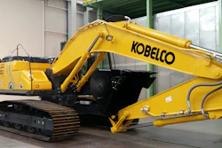 Shown is the first unit to roll off the production floor at the Spartanburg excavator manufacturing facility in 2016.