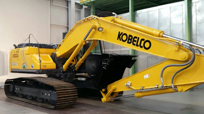 Shown is the first unit to roll off the production floor at the Spartanburg excavator manufacturing facility in 2016.