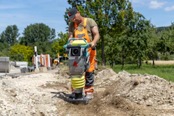 Rammers deliver a high impact force making them an excellent choice for cohesive and semi-cohesive soils.