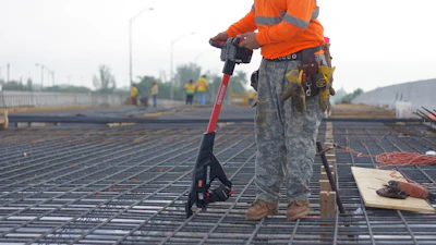 Putting the Latest Stand-Up Rebar Tying Tool to Work at a Precast Plant