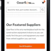 Gearflow Mobile Homepage