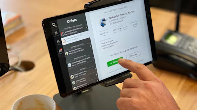 Order Manager Tablet On Desk