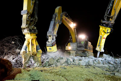The type of service required depends on the specific attachment. For instance, crushing and concrete pulverizing attachments need periodic inspections for cracks.
