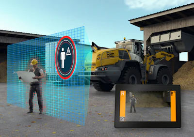 Liebherr also offers intelligent assistance systems that increase safety, which are options on its XPower wheel loaders. These systems are fully integrated into the machine’s control. The systems include Adaptive Working Lighting, Active Personnel Detection at the Rear, Roof Camera for Front Area Monitoring, Integral Tire Pressure Monitoring, Key with Remote Control and Skyview 360.