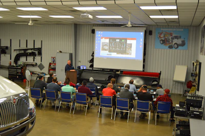 TYMCO has a sweeping service school for owners, operators and mechanics to get hands-on training and answer specific questions about the equipment onsite at their Waco, TX location.