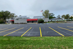 The completed work on the Sheffield Lake community center parking lot.