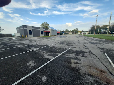 Before, the asphalt was aging and had not been maintained in five years.