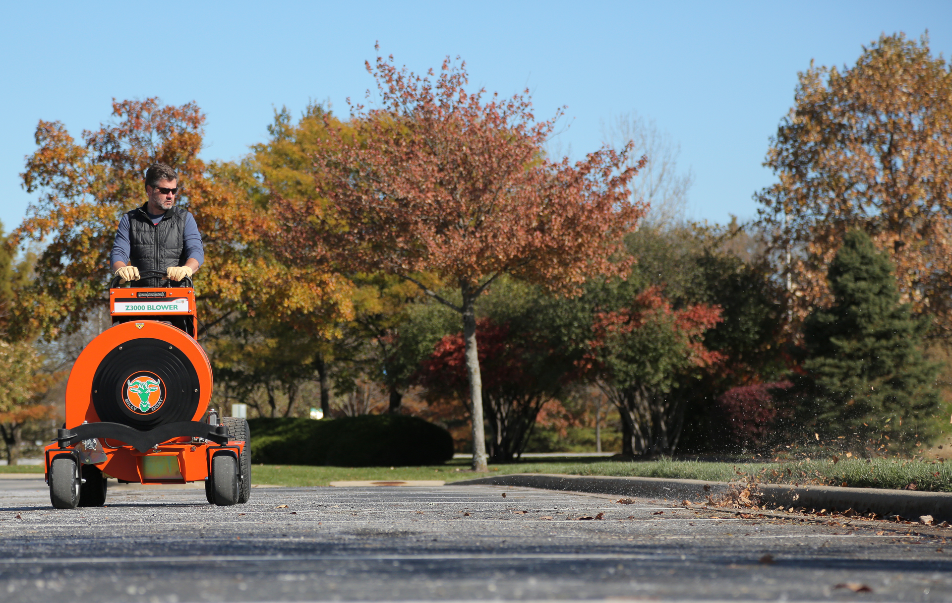 A stand-on blower will provide the most airflow, have the best maneuverability and one operator can do the job of several workers with backpacks.