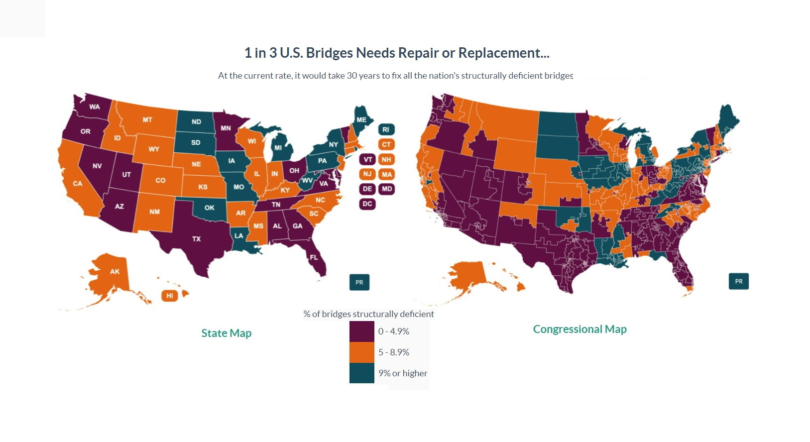 Artba Bridge Map