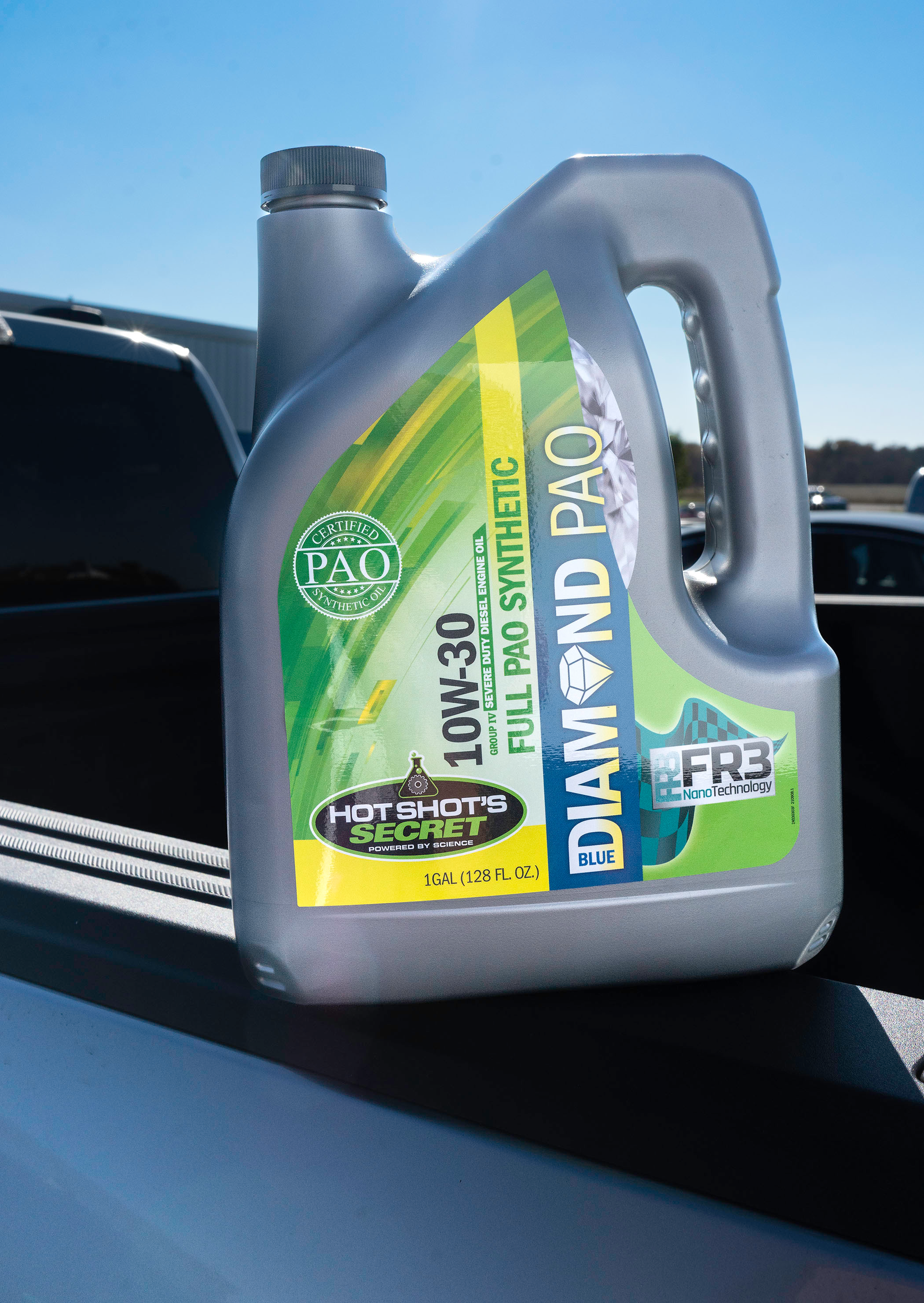 Hot Shot's Secret Blue Diamond Oil 10w 30 7x9