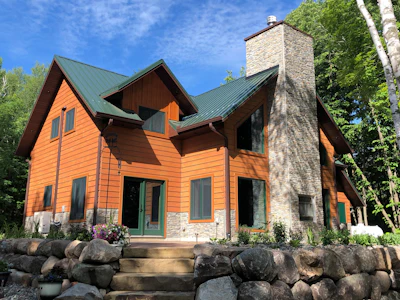 The winning project for the Single-Family Building award: Precast Single-Family Lake Home on Spirit Lake located in Aitkin County, Minnesota by Molin Concrete Products.