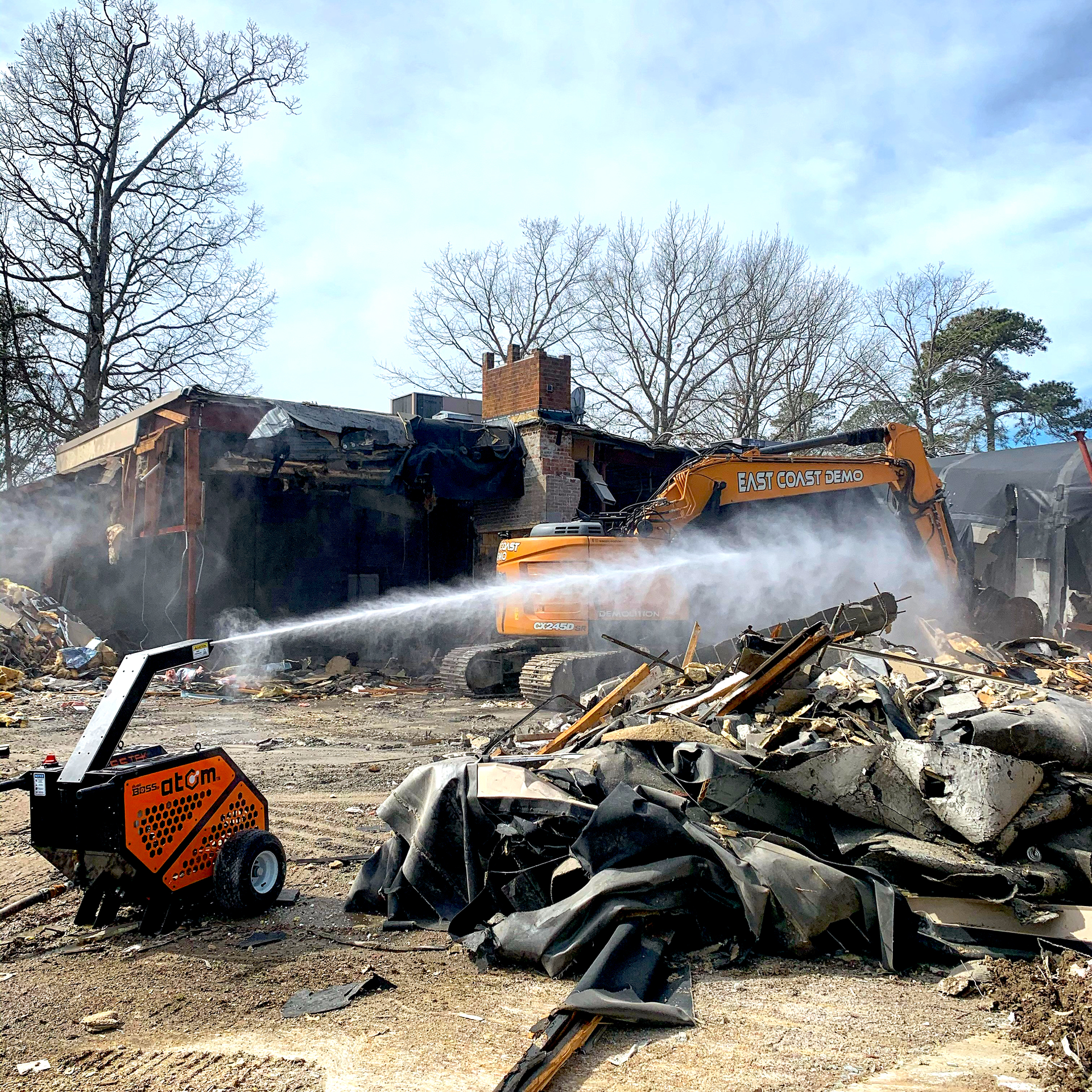 Demolition Contractor Controls Dust With Atomized Mist Technology