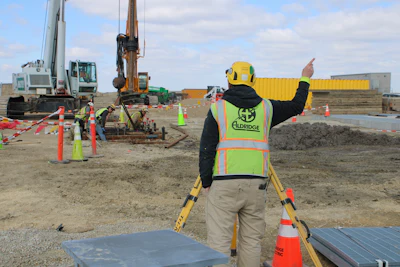 The work is precise enough to require one full-time surveyor and another part-timer.