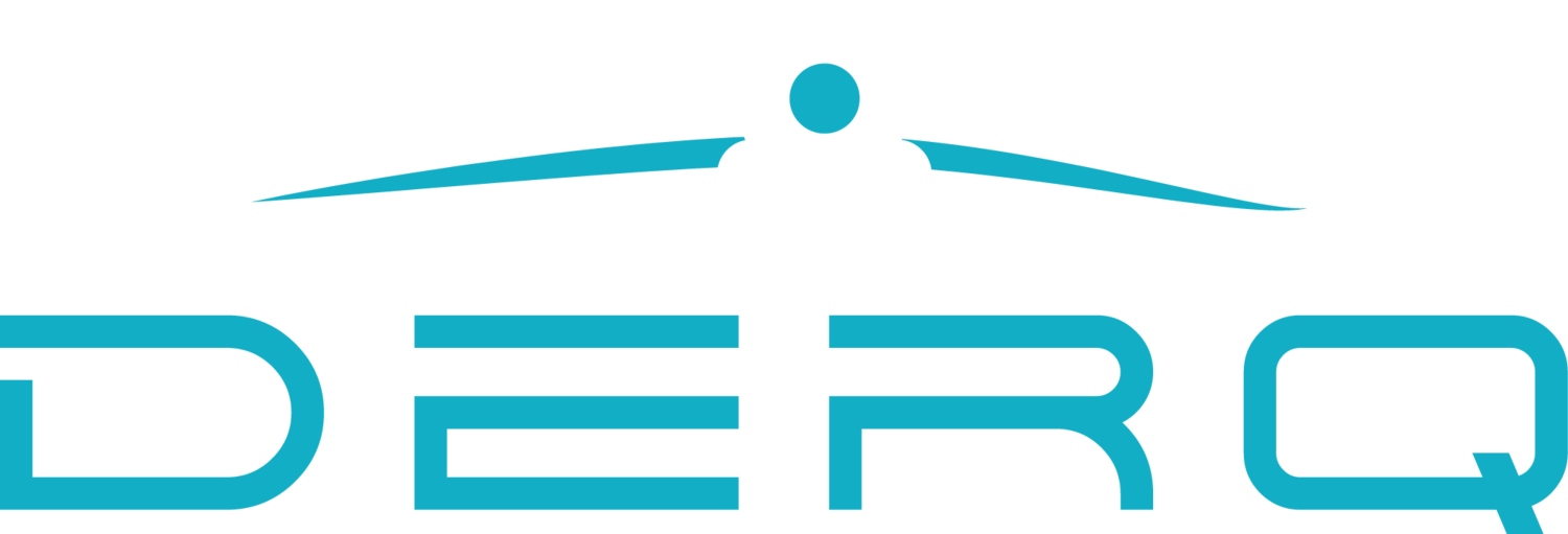 Derq Logo Light Blue White