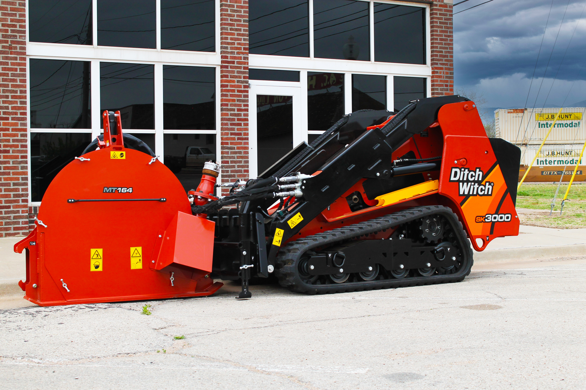 The MT164 can trench up to 2 inches wide by 16 inches deep, allowing crews to cut deep enough to get through a standard-sized curb.