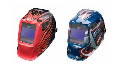 The auto-darkening helmets feature a professional user interface, an integrated LED light and 4C optics.