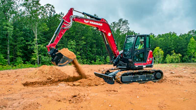 The Yanmar ViO80-1A and SV100-2A are the largest mini excavators in the series.