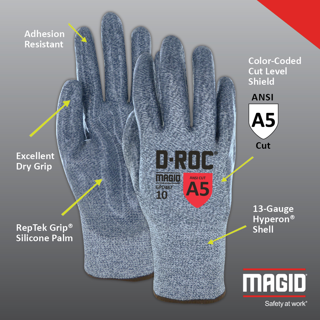 A new silicone coating prevents sealant and hot melt build-up, lasting up to six times longer than standard gloves used in window manufacturing environments.