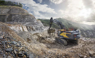 Volvo EC550E excavator.
