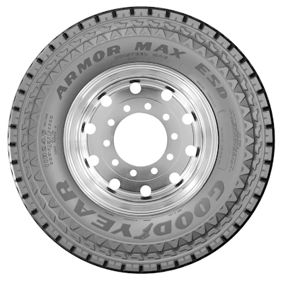 Specifically designed for heavy-duty construction, logging, oil and mining work vehicles, its tread compound helps resist cuts, chips and tears and provides durability.