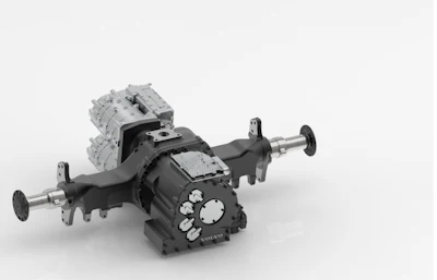 The new e-axle allows even more batteries on the truck by integrating the electric motors and the transmission into the rear axle.