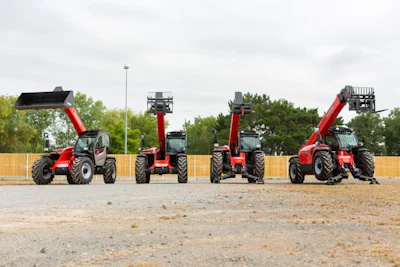 Manitou's new equipment and construction vehicles include four new aerial work platforms, two rotating telehandlers and a fixed telehandler.