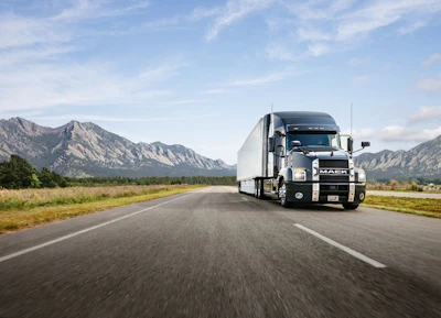 The Mack Anthem truck model allows for Mack Trucks' new Command Steer advanced technology.