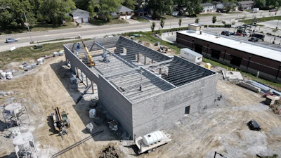 Plaza Tire location under construction by Little Dixie Construction.